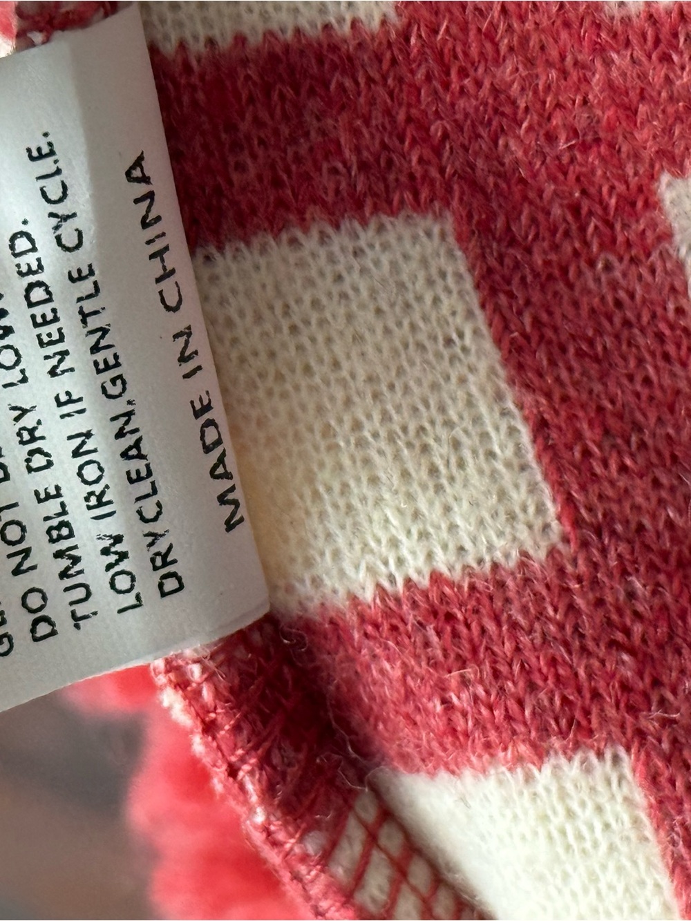 Textured Grid Checkered Sherpa Zip Jacket Pink Cream Oversized Cozy Cropped, L - Picture 10 of 15